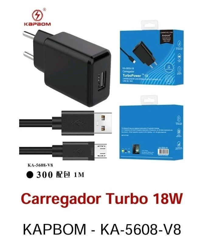 CARREGADOR TURBO 3.0 TYPE C 1 METRO KA-5608-V8 KAPBOM